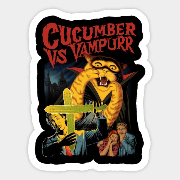 Cucumber vs Vampur Sticker by khairulanam87